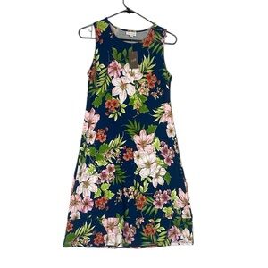 J. Jill NWT floral A line tiered midi vacation beach tropical cruise summer
